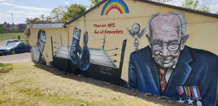 The amazing graffiti mural at The Royal Oak Boxing Club