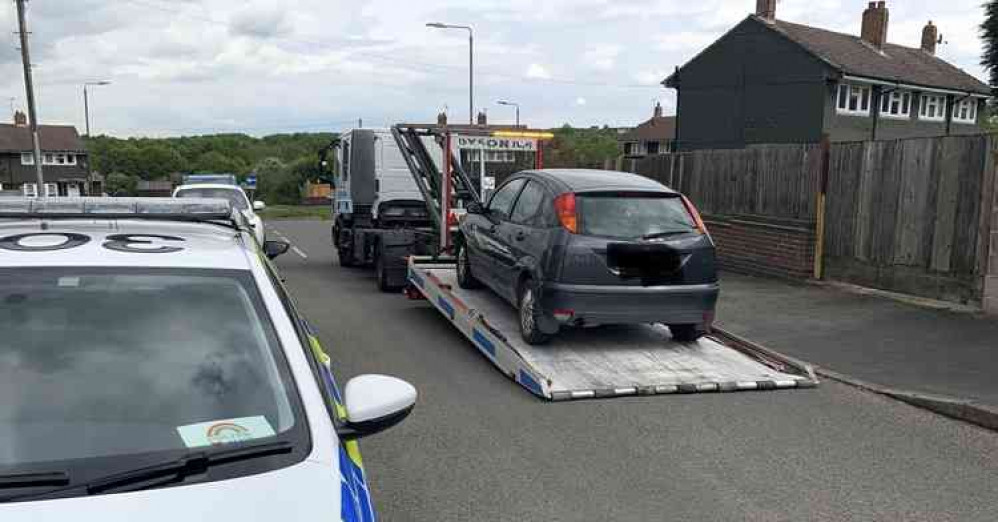 The driver's Ford was taken away on a truck on Saturday