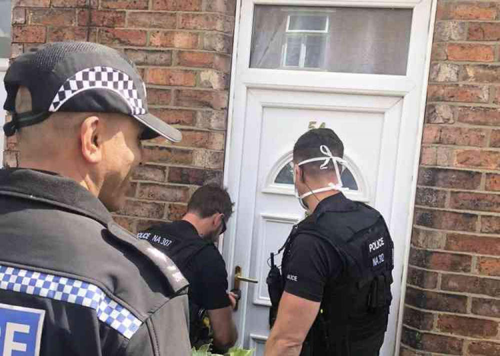 Officers raided the house in Swadlincote. Photo: Swadlincote Safer Neighbourhood Team Facebook page