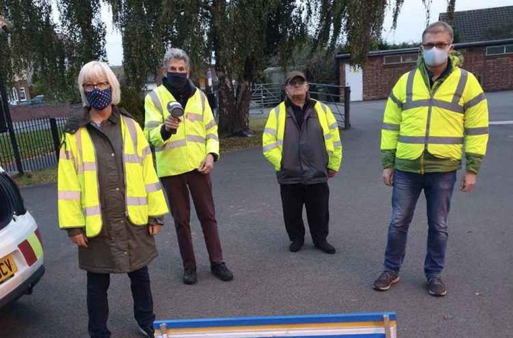 Volunteers are aiming to lower drivers' speeds in Overseal. Photo: Swadlincote SNT