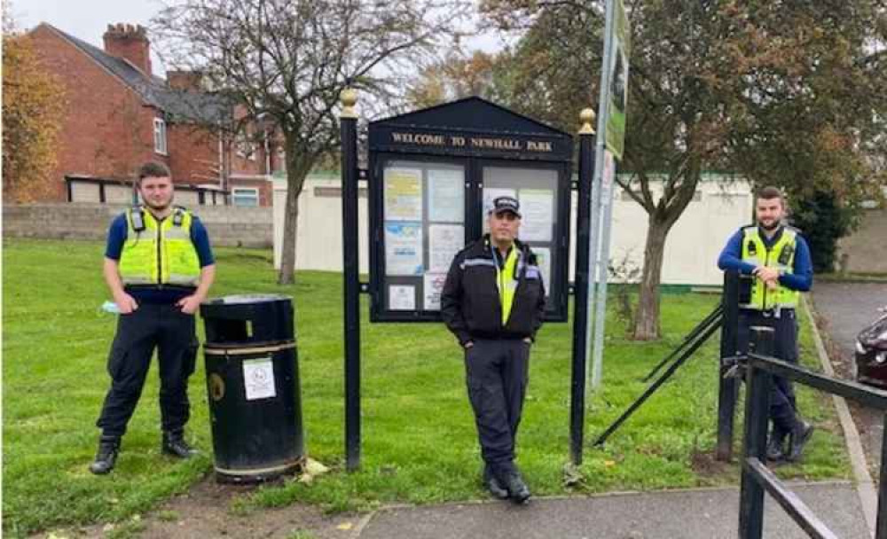 Police say they are stepping up patrols in Newhall Park. Photo: Swadlincote SNT Facebook page