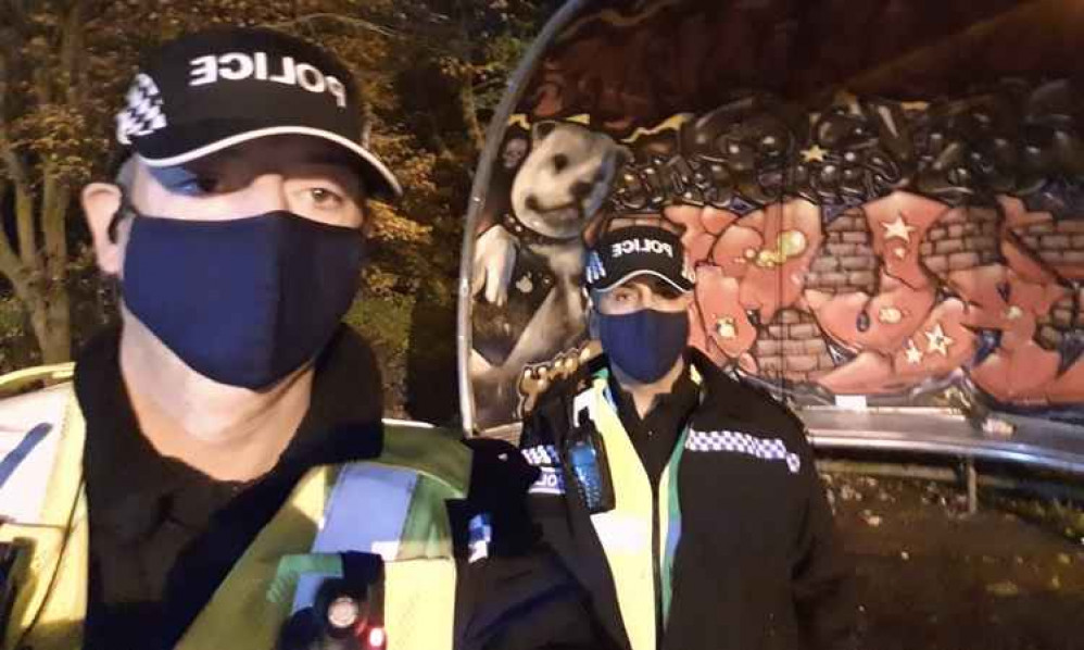 Police were on patrol in Swadlincote's parks on Saturday. Photo: Swadlincote SNT