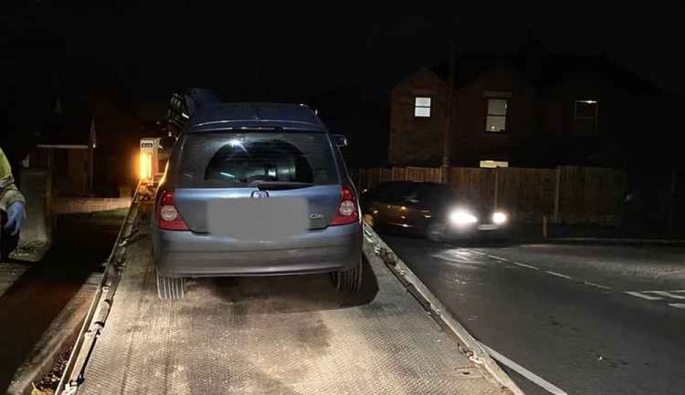 Police seized the vehicle in Midway on Wednesday. Photo: Swadlincote SNT