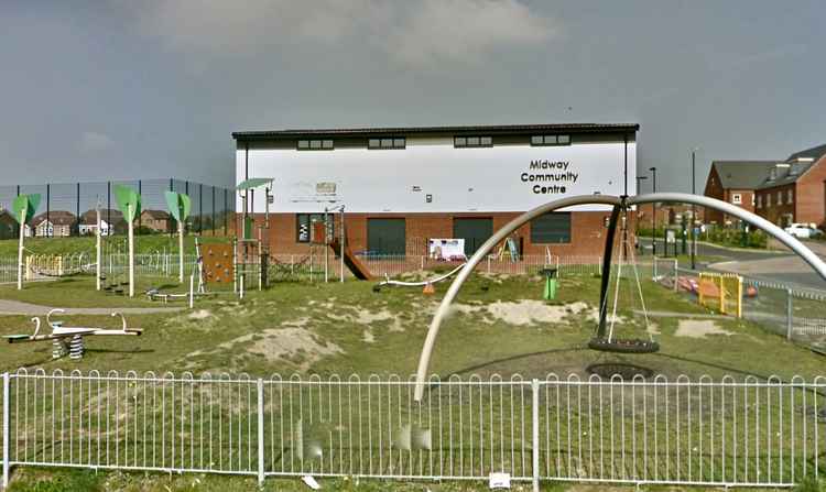 The youths fled after police arrived at Midway Community Centre on Friday night. Photo: Instantstreetview.com