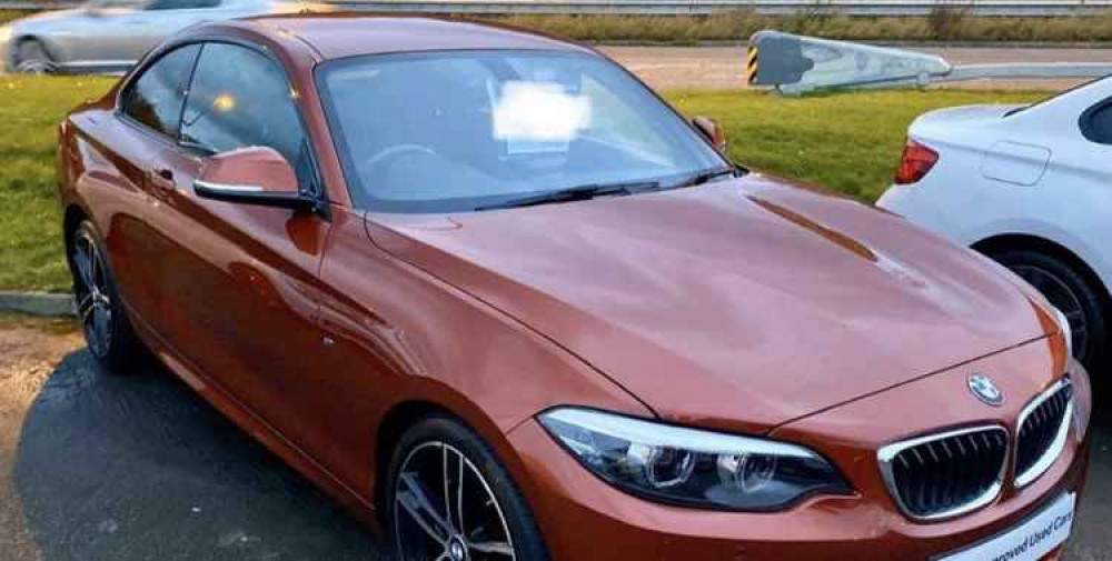 The car was stolen early on Monday. Photo: Swadlincote SNT