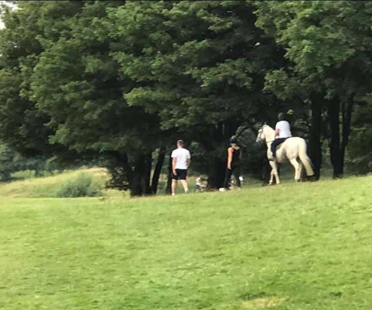 One rider was warned about taking a horse into the water. Photo: Swadlincote SNT