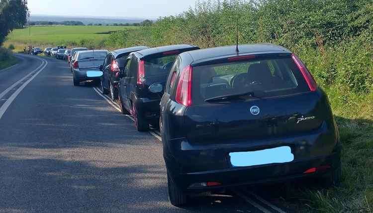 Police dished out £3,000 worth of fines last Sunday after motorists parked their cars illegally at Foremark