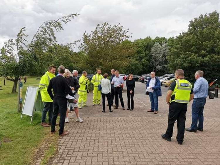 Reprenatives got together at Foremark to try to tackle the problems. Photos: Swadlincote SNT