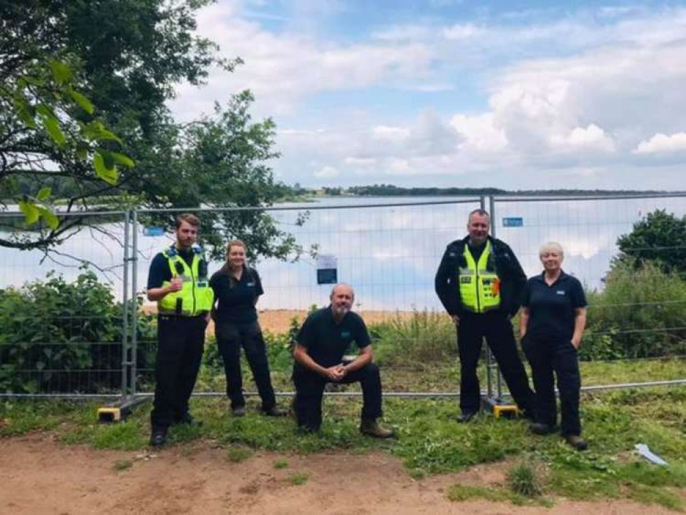 The new fence has been erected following weeks of anti-social behaviour at Foremark. Photo: Melbourne Police