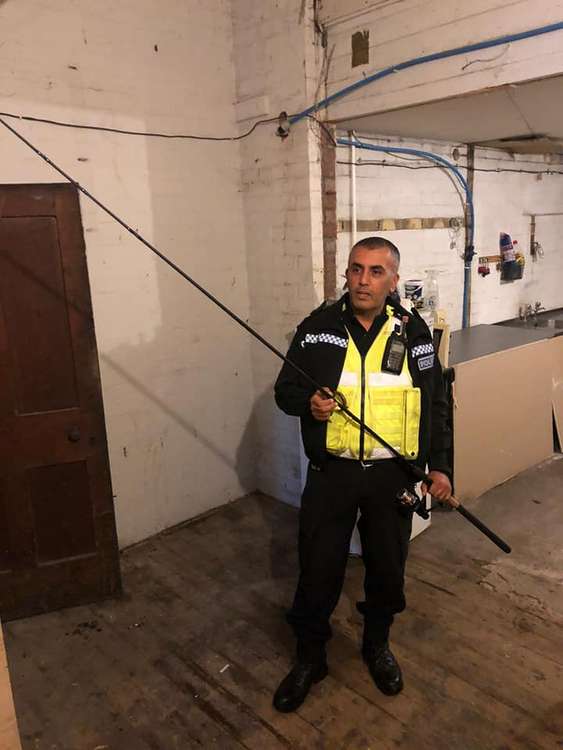 Swadlincote SNT Seegeant Nizzer also found a fishing rod as part of the 'catch'.