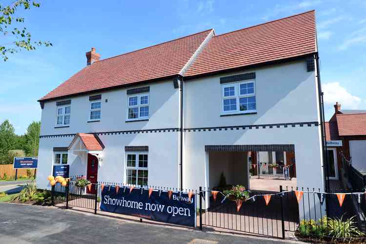 A showhome exterior at Bellway's Heathlands development in Heather