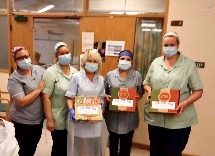 Nurses at Coalville Community Hospital have also received food from the Ashby restaurant