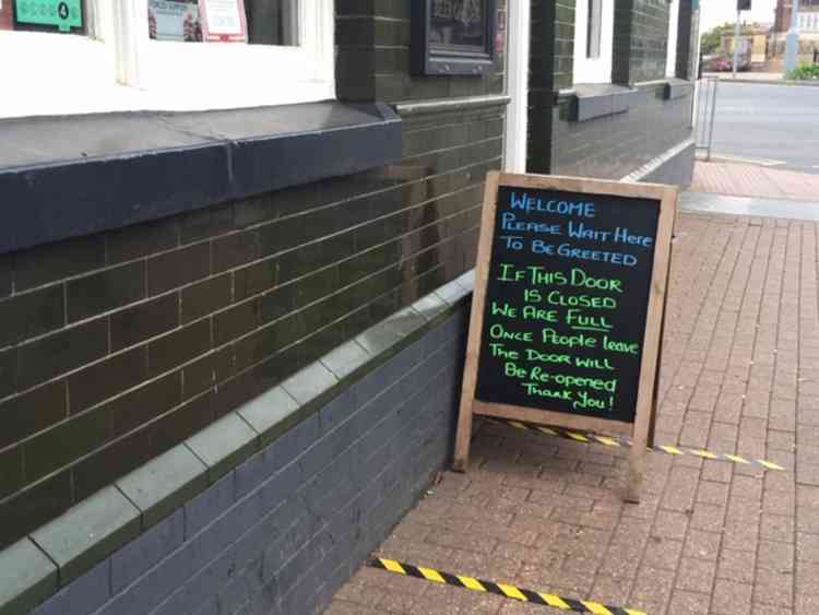 The sign that greeted queues of customers outside the New Snibstone Inn