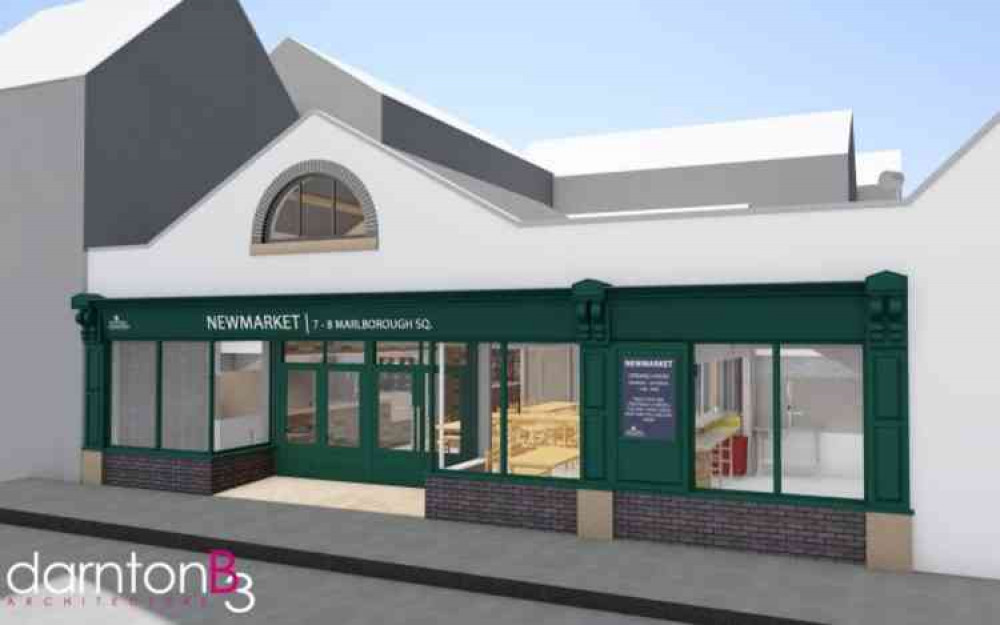 An artist's impression of the planned Newmarket building in Coalville