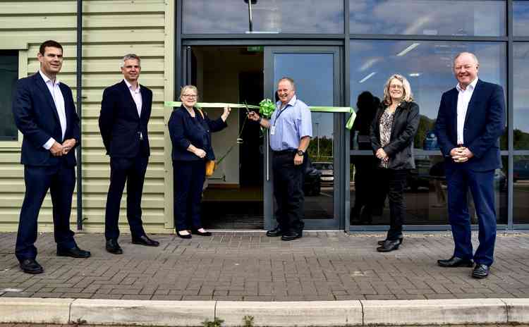 Left to Right: Oakland CEO and Co-Founder Dean Attwell, Group Finance Director Jeremy Hoare, Chief Executive of NWLDC Bev Smith,  NWLDC Councillor Keith Merrie MBE, Oakland Co-Founder Sallie Attwell and Managing Director Shaun Foley