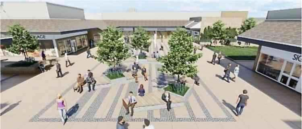 An artist's impression of the new look Belvoir Shopping Centre. Photo: North West Leicestershire District Council