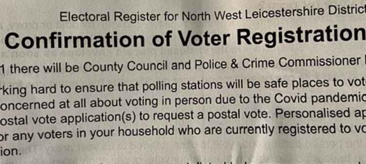 A letter has been sent out to voters telling them of the date for the elections