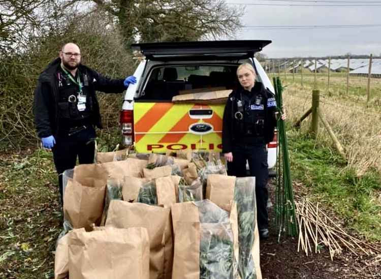 North West Leicestershire Police posted a photo their find in Ellistown. Photo: North West Leicestershire Police Facebook page