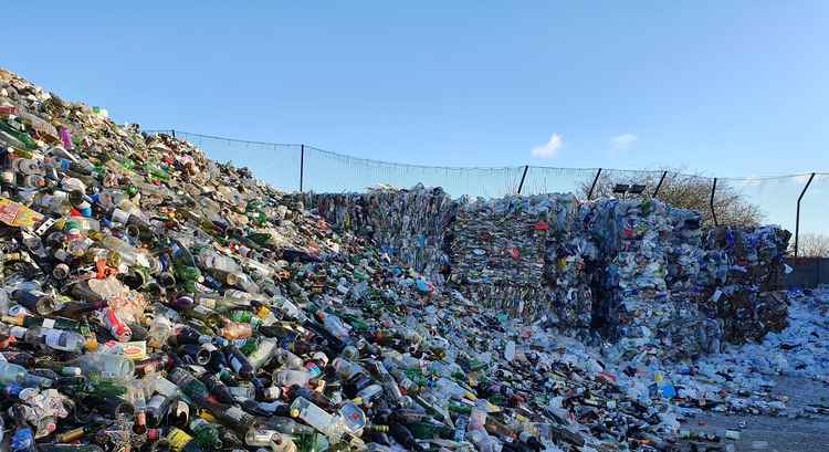 A bottle hill has formed and is about to be recycled. Photos: North West Leicestershire District Council