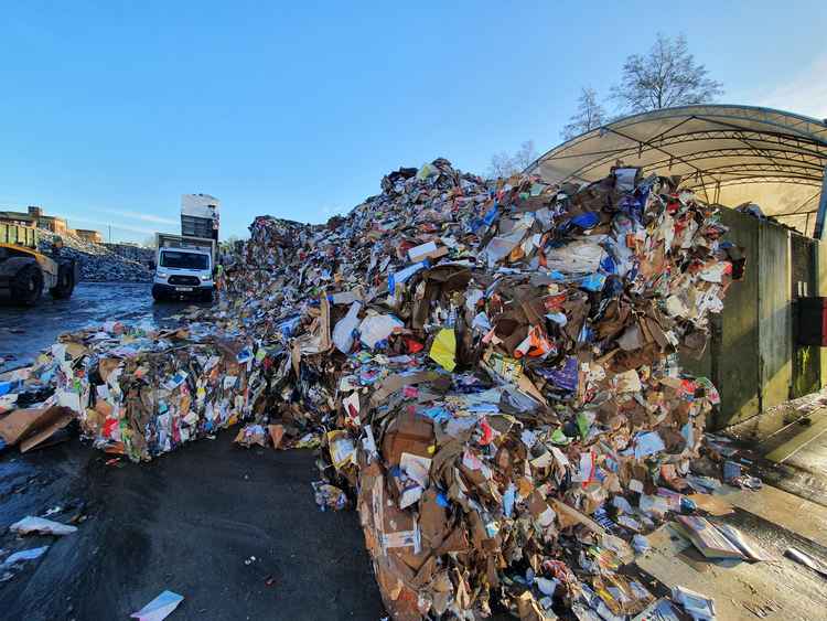 Plastic and cardboard is ready for recycling