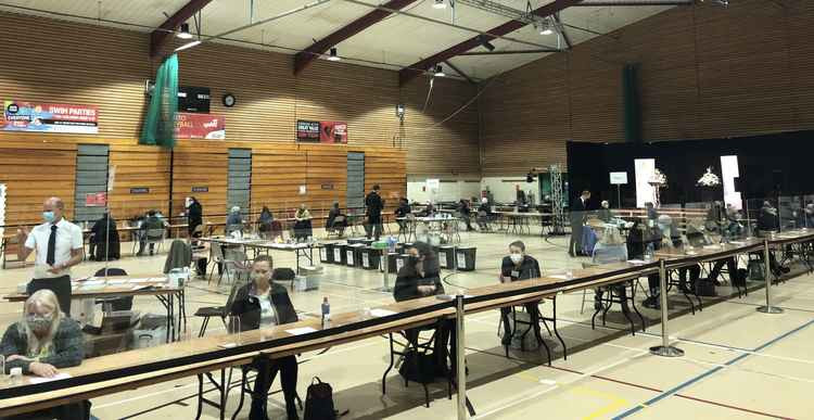 The count was being held at Hermitage Leisure Centre in Whitwick. Photo: North West Leicestershire District Council