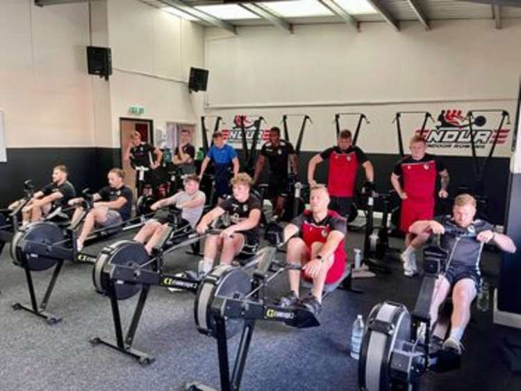 They were put through their paces by gym staff