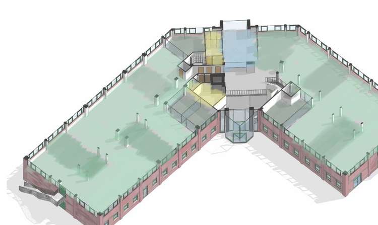 An artist's impression of the office spaces at Whitwick Business Centre