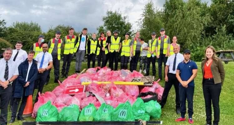 The litter pickers collected 53 bags of rubbish
