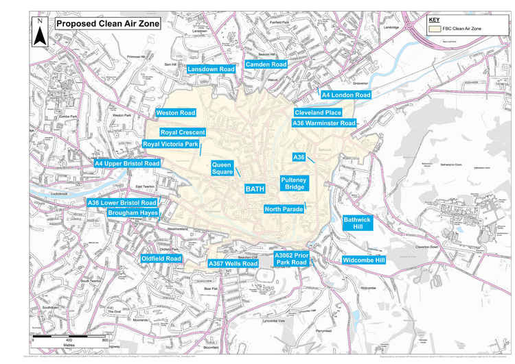 The Clean Air Zone area