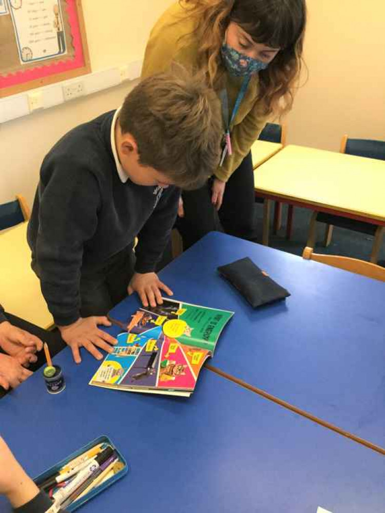 Shoscombe Church School pupils take part in The Royal Society Young People's Book Prize judging process.