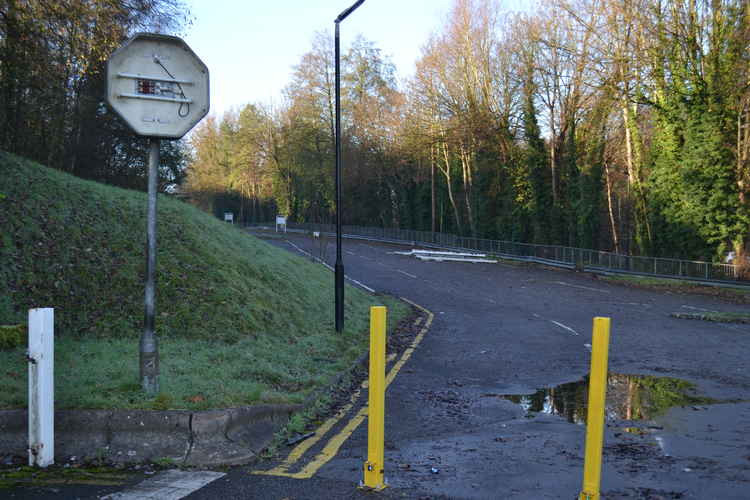 The car park has a barrier