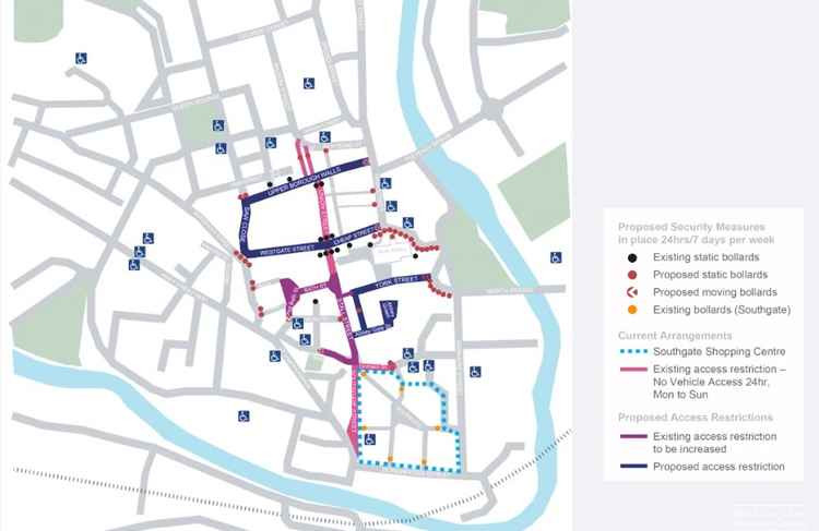 The security improvements planned for Bath city centre. B&NES Council. Permission for use by all partners.