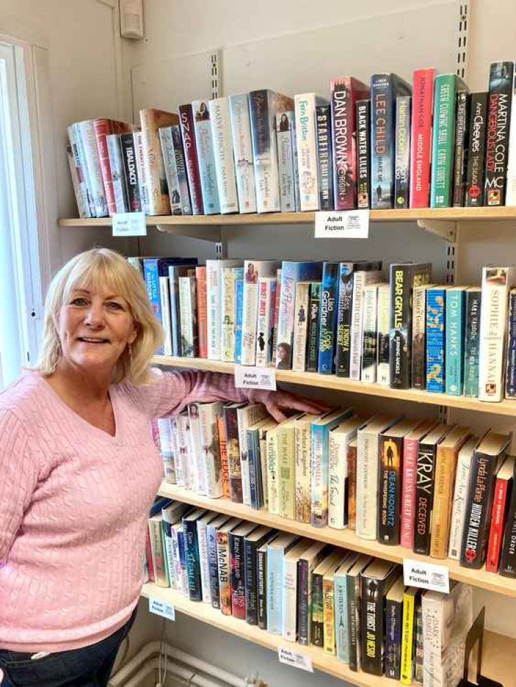 Cllr Karen Walker at Peasedown Community Library