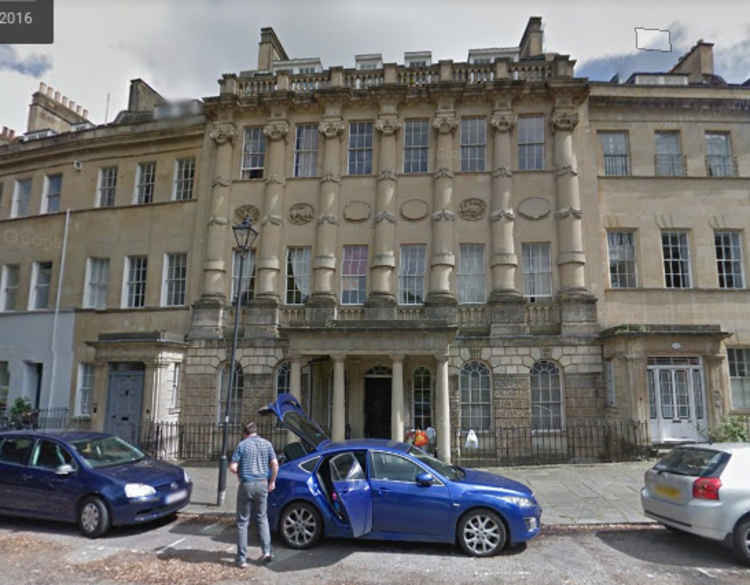 23 Grosvenor Place in Bath. Google. Permission for use by all partners.