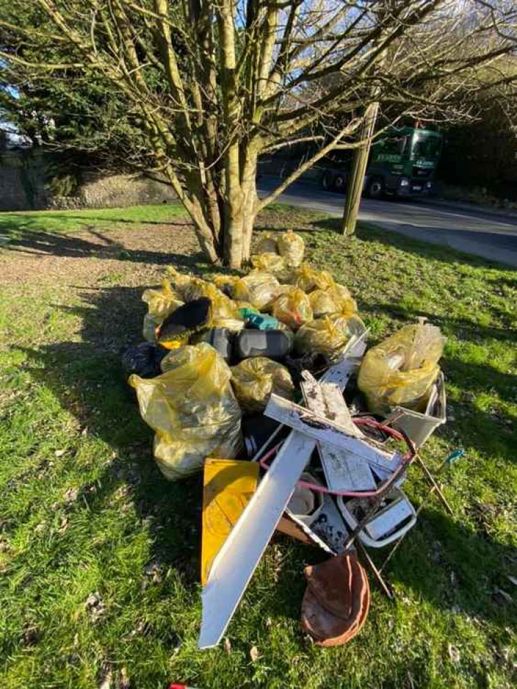 This was the haul from the local litter pick team known as The MSN  Wombles