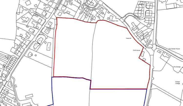 The land earmarked for possible development in Chilcompton