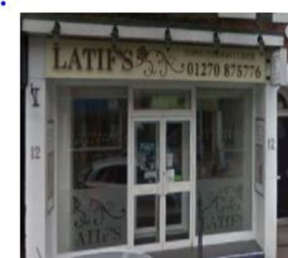 Latif's, Crewe Road, Alsager. (Image: Google)