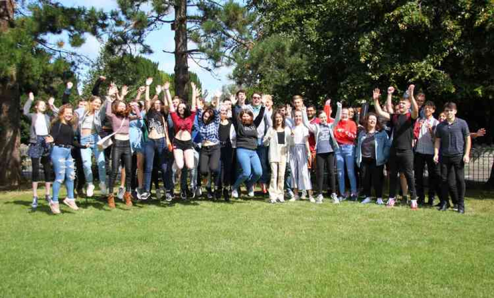 A-levels results day at Strode College, Street