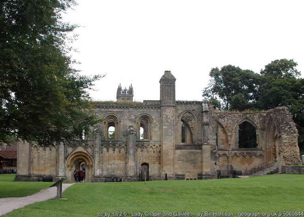 Glastonbury Abbey, one of the many tourist attractions in the town