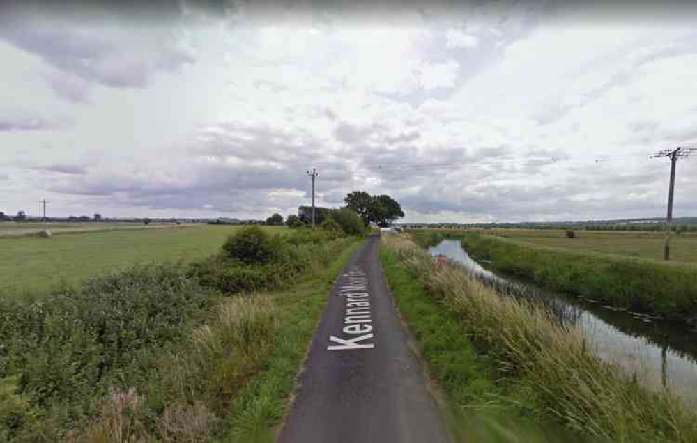 The incident happened in Kennard Moor Drove, near Glastonbury (Photo: Google Street View)