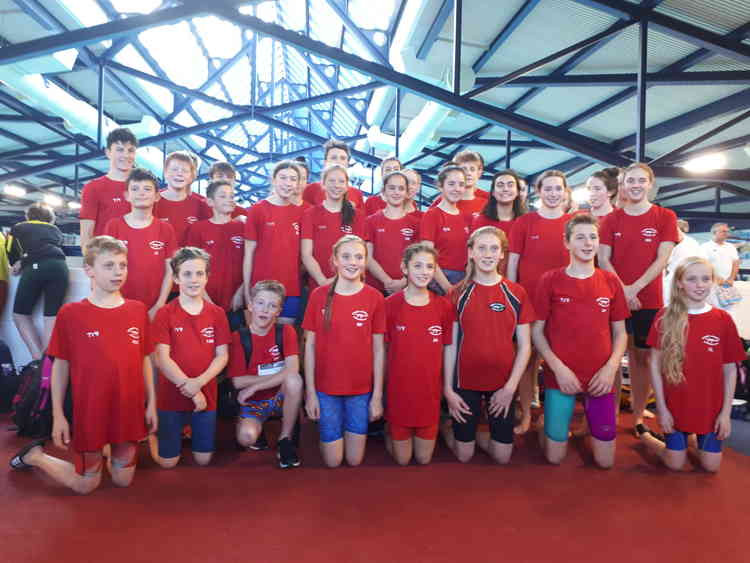 Street and District Swimming Club squad at the National Arena Swimming League