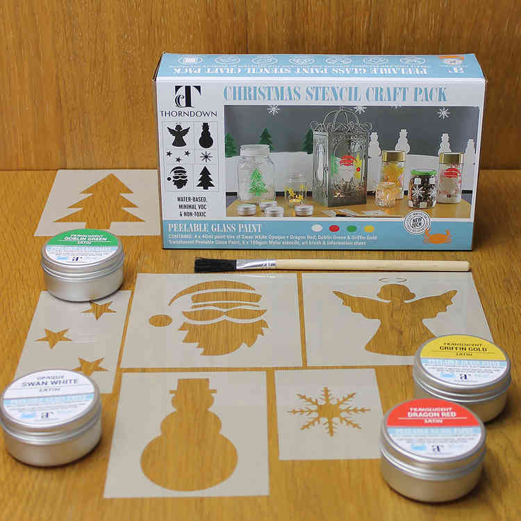 Thorndown Christmas Craft Pack with Peelable Glass Paint