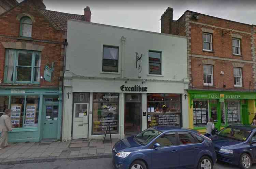 The Excalibur Cafe in Glastonbury - see today's events (Photo: Google Street View)