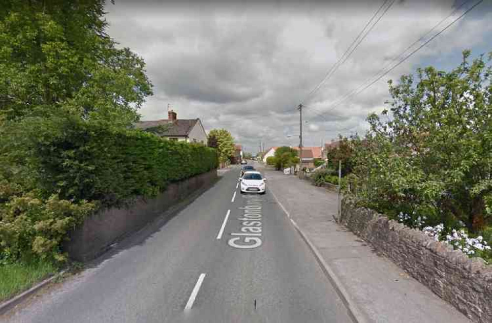 The B3151 Glastonbury Road in Meare - see today's mobile speed camera locations (Photo: Google Street View)