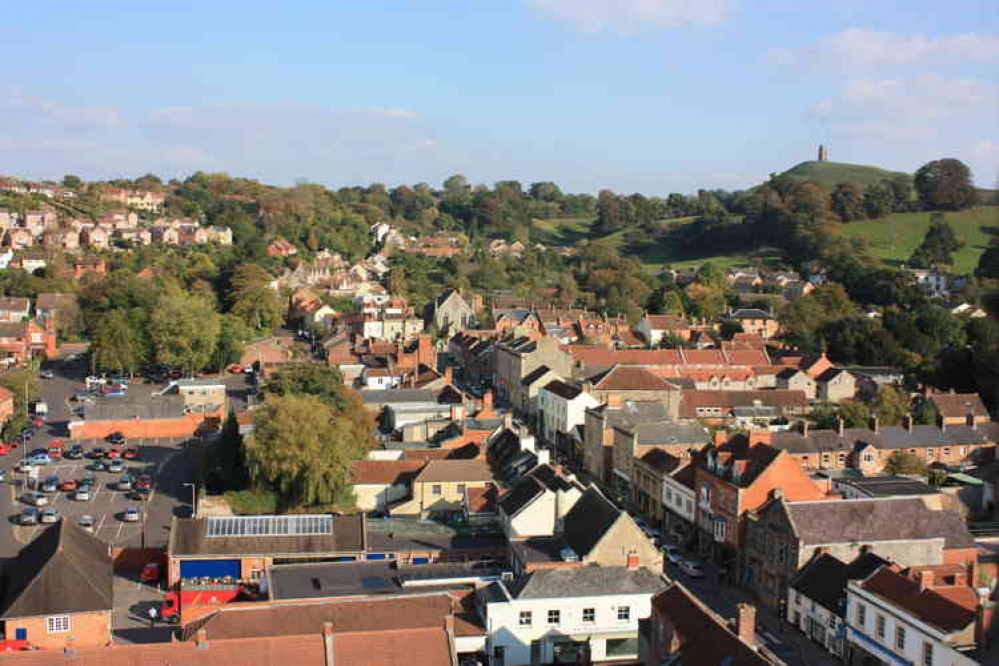 View of Glastonbury from St John's