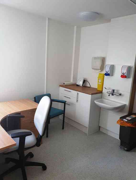 One of the refurbished GP consulting rooms