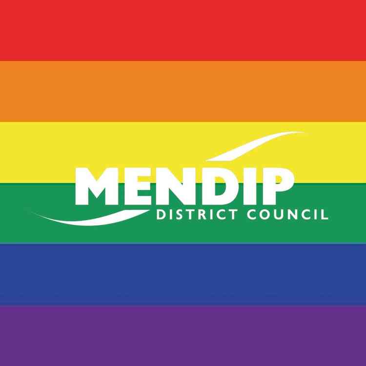 Mendip's rainbow logo