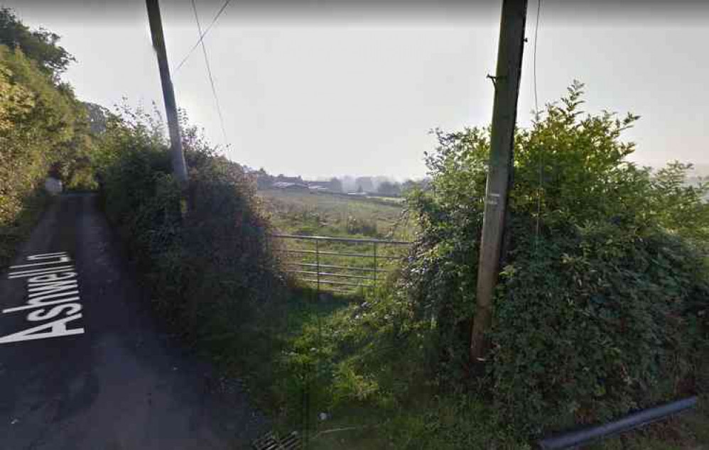 The site off Ashwell Lane where the new houses are planned to be built (Photo: Google Street View)