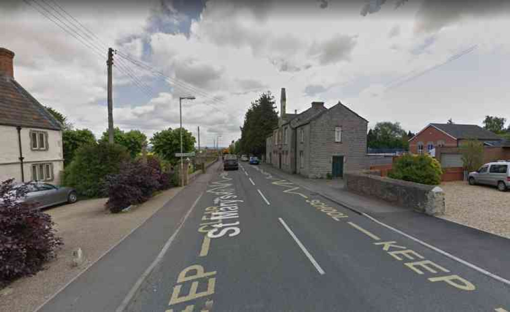 Temporary traffic lights are planned for the B3151 in Meare this week (Photo: Google Street View)
