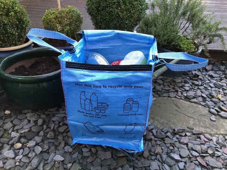 Households will all receive the new Bright Blue Bag